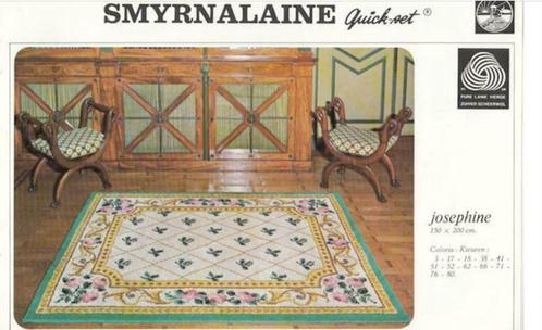 Handgemaakt tapijt 100% wol Smyrna jaren 1950 1,5m x 2m, Huis en Inrichting, Stoffering | Tapijten en Vloerkleden, 150 tot 200 cm
