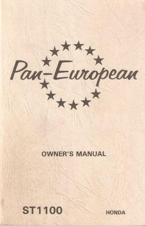 Instruktie Boekje (Fr / E)  Honda Pan European 1100 / 1300, Motoren, Handleidingen en Instructieboekjes, Honda, Ophalen of Verzenden