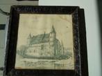 pentekening kasteel Hernen - Krubo, Antiek en Kunst, Kunst | Tekeningen en Fotografie, Ophalen of Verzenden