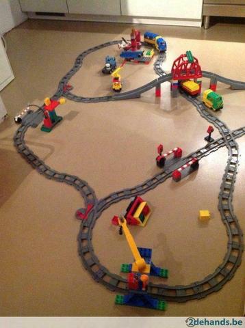 Duplo pakket Trein start set, deluxe set, brug, wissels etc, Enlèvement ou Envoi, Utilisé, Duplo