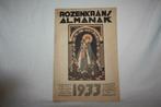 Rozenkrans Almanak 1933 extra bijlage Rozenkrans en Congo, Ophalen of Verzenden