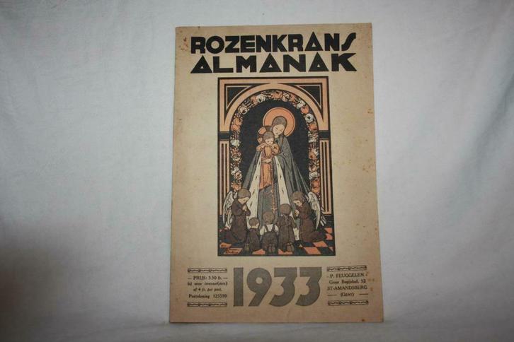 Rozenkrans Almanak 1933 extra bijlage Rozenkrans en Congo, Antiek en Kunst, Antiek | Boeken en Manuscripten, Ophalen of Verzenden