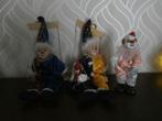 Lot de 4 poupées clowns(3 grandes ,1 petite), Zo goed als nieuw, Pop, Ophalen
