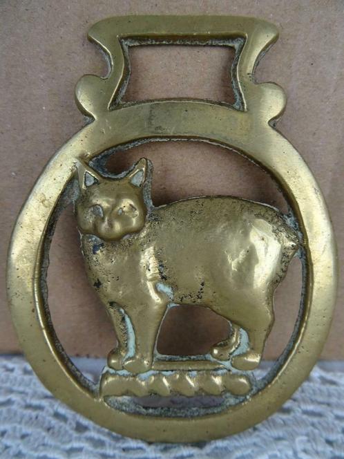 Antiek koperen handvat poes kat handvat voor licht curiosa, Antiek en Kunst, Curiosa en Brocante, Ophalen of Verzenden