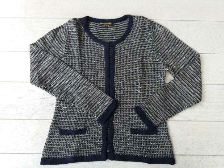 Wollen gilet - golf Buissonnière medium-large, Kleding | Dames, Truien en Vesten, Zo goed als nieuw, Maat 38/40 (M), Blauw, Ophalen of Verzenden
