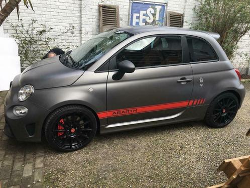 Fiat ABARTH decal (sticker) rood. Voor abarth 500., Auto diversen, Autostickers, Ophalen of Verzenden