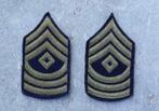 2GM - INSIGNES GRADE FIRST SGT US - ORIGINAL, Collections, Emblème ou Badge, Armée de terre, Enlèvement ou Envoi