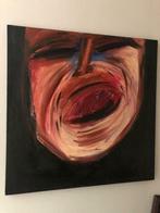 Acryl op doek Ursula Barilli - L'Urlo 1m x 1m, Antiek en Kunst, Kunst | Schilderijen | Modern, Ophalen