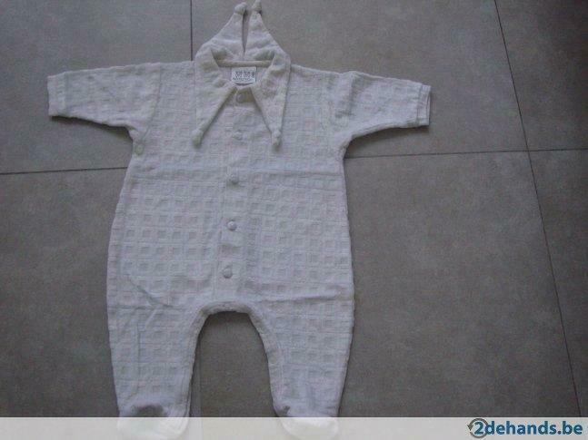 Pyjama/kruippakje/boxpakje wit  Caramella Maat 9mnd, Kinderen en Baby's, Babykleding | Maat 68, Gebruikt, Jongetje of Meisje, Nacht- of Onderkleding