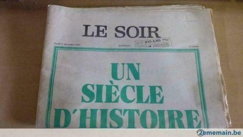 100 ans du journal Le Soir 1987, Livres, Journaux & Revues, Utilisé, Journal, Enlèvement