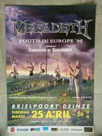 Poster Megadeth Youth In Europe tour 1995 - Brielpoort, Ophalen of Verzenden, Zo goed als nieuw