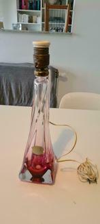 Vintage 1950 belgische val saint lambert kristal glazen lamp, Antiek en Kunst, Ophalen of Verzenden