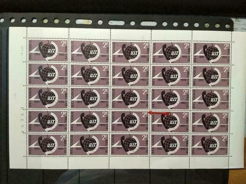 België 1965 U.I.T. plaat 1 vel met plaatfout **, Postzegels en Munten, Postzegels | Europa | België, Postfris, Orginele gom, Overig