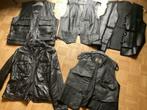 4 GILETS et 1 VESTE CUIR DAME, Comme neuf, Taille 38/40 (M), Noir