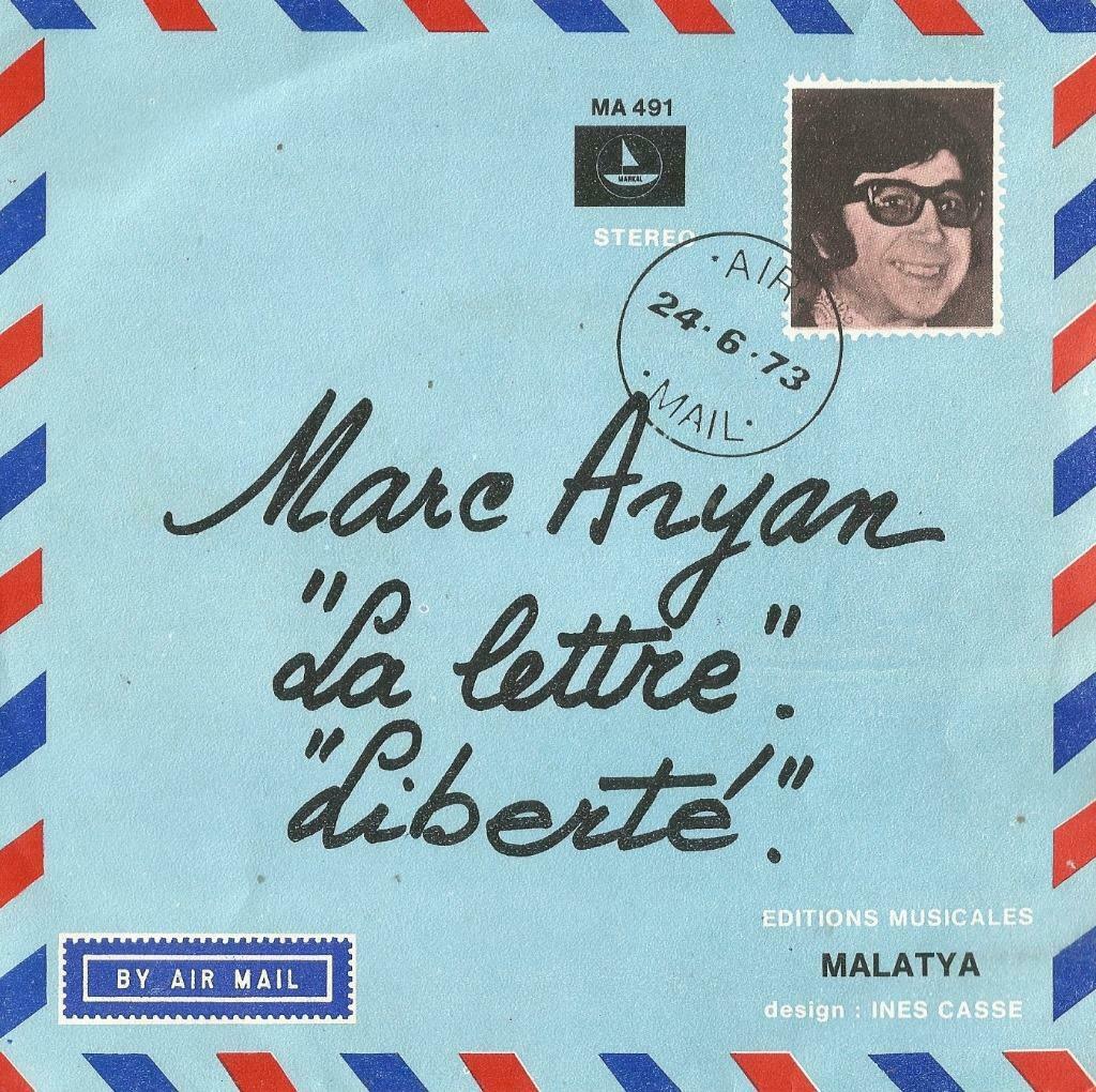 Marc Aryan – La letter / Liberté – Single, Gebruikt, 7 inch, Single, Ophalen of Verzenden
