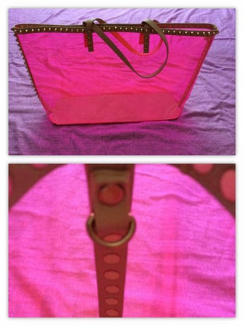Roze, plastic strandtas van Essentiel Antwerp, Handtassen en Accessoires, Tassen | Damestassen, Zo goed als nieuw, Shopper, Roze