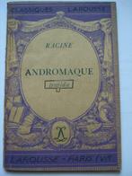 4. Racine Andromaque tragédie Classiques Larousse 1937, Europe autre, Utilisé, Envoi