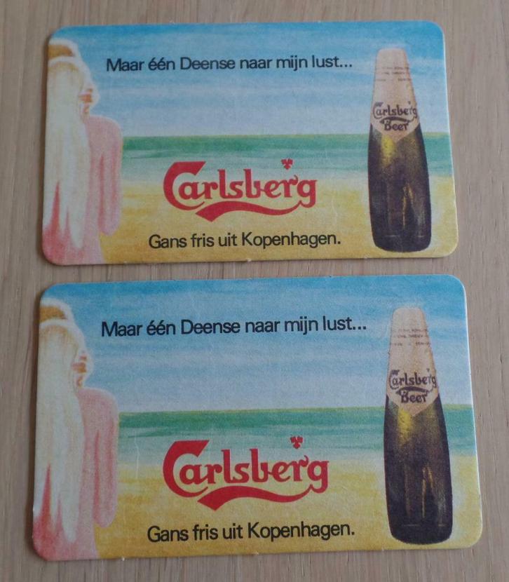 Bierviltjes Carlsberg, Verzamelen, Biermerken, Zo goed als nieuw, Viltje(s), Overige merken, Ophalen of Verzenden