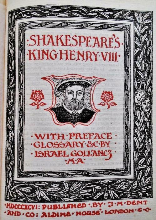 Shakespeare's King Henry VIII with preface, glossary - 1896, Livres, Art & Culture | Danse & Théâtre, Utilisé, Théâtre, Enlèvement ou Envoi
