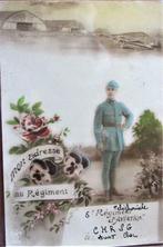 FRANSE POSTKAART- MILITAIR- SOLDAAT -, Verzamelen, Postkaarten | Themakaarten, Ophalen of Verzenden, 1920 tot 1940, Gelopen