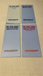 Vier Braniff safety cards * MINT *, Autres types, Enlèvement ou Envoi, Neuf