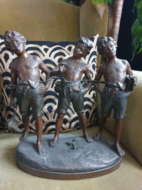 Oswald Schimmelpfennig statue 3 garçons, Collections, Statues & Figurines, Enlèvement