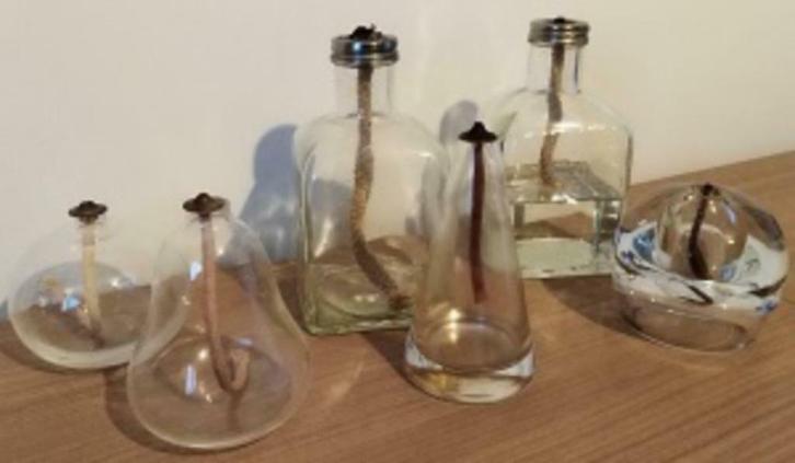 Oliekaarsen assortiment., Huis en Inrichting, Woonaccessoires | Kandelaars en Kaarsen, Gebruikt, Kaars, Minder dan 25 cm, Overige materialen