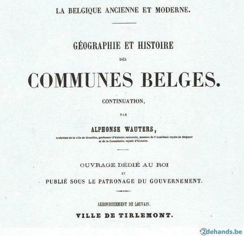 Ville de Tirlemont, Géographie et Histoire des Communes Belg, Livres, Histoire nationale, Utilisé, Enlèvement ou Envoi