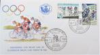 FIRST DAY COVER- BELGIË- OLYMPISCHE SPELEN TOKIO,WIELRENNEN., Postzegels en Munten, Postzegels | Thematische zegels, Ophalen of Verzenden