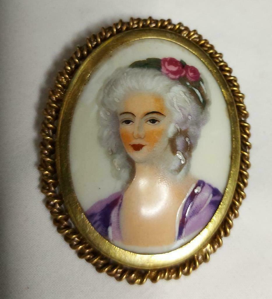 Broche Ancienne Française De Limoges - Vintage - Métal - Occasion - Pièce Rare