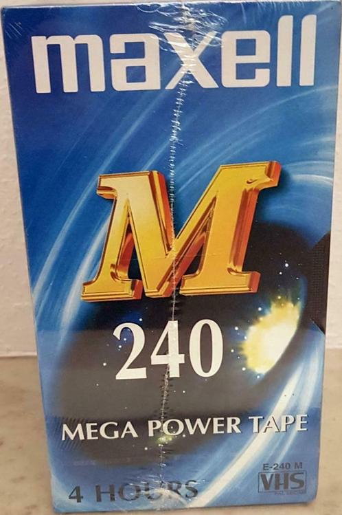Lot van 5 VHS-cassettes Maxell M240 Mega Power Tape E-240 M, Audio, Tv en Foto, Overige Audio, Tv en Foto, Nieuw, Ophalen of Verzenden