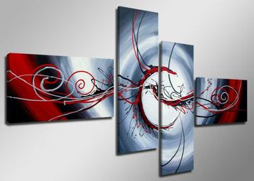 Vele canvas schilderijen 4 luik 160 x 70 cm t/m 210 x 100 cm beschikbaar voor biedingen