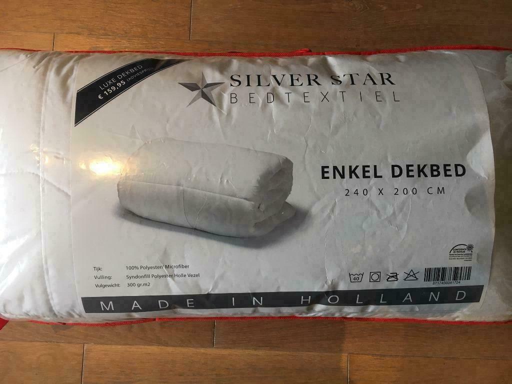 Silver Star dekbed 240x200 NIEUW, Wit, Ophalen of Verzenden, Deken of Dekbed, Nieuw