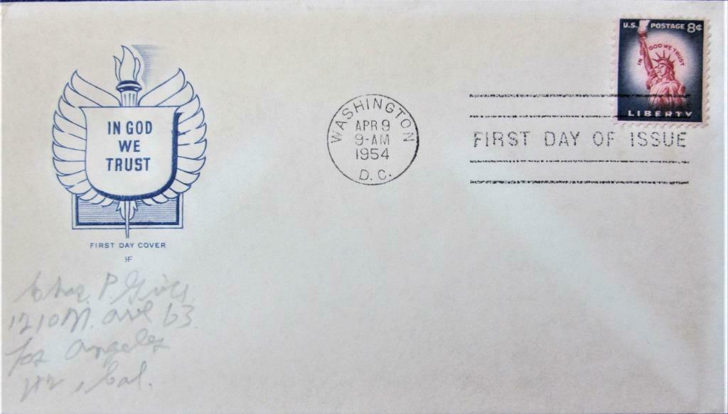 FDC - U.S.A.- KUNST- HET VRIJHEIDSBEELD, Ophalen of Verzenden, Gestempeld, Overige thema's