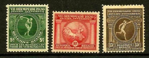 België 1920 "Olympische spelen Antwerpen OBP 179/81**, Postzegels en Munten, Postzegels | Europa | België, Postfris, Orginele gom