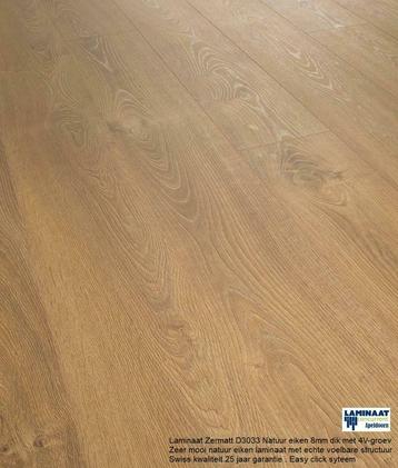 Laminaat Zermatt Eik D3033 Natuur 24cm brede 8mm dik  beschikbaar voor biedingen