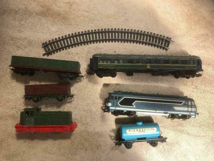 HO modeltrein Jouef  +/- 6,5m sporen, Hobby en Vrije tijd, Modeltreinen | Overige schalen, Gebruikt, Treinset, Overige merken