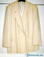 Vintage Prachtig klassiek dames blazer beige, Porté, Taille 42/44 (L), Autres couleurs