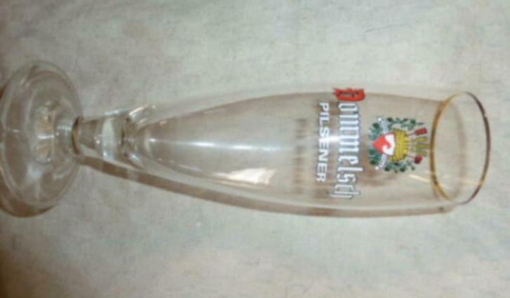 #E bier glas DOMMELSCH PILSENER 0,2L, Verzamelen, Glas en Drinkglazen, Gebruikt, Bierglas, Ophalen of Verzenden