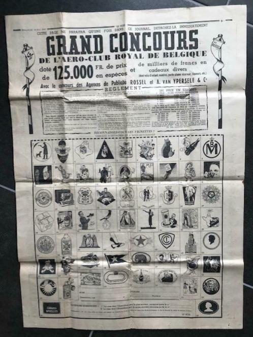 Le Soir"Grand Concours"18 mai 1947, Livres, Journaux & Revues, Utilisé, Journal, Enlèvement ou Envoi