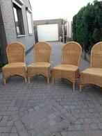 4 Rieten stoelen, Riet of Rotan, Vier, Gebruikt, Ophalen