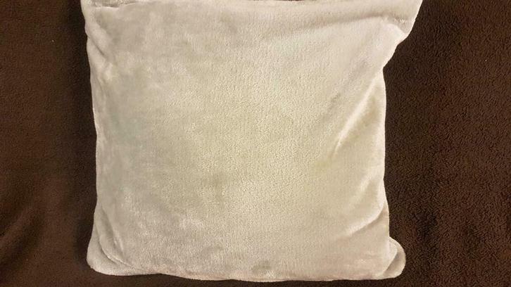 mintgroen kussen donzig / muntgroen / sierkussen /overtrek, Huis en Inrichting, Woonaccessoires | Kussens, Zo goed als nieuw, Groen