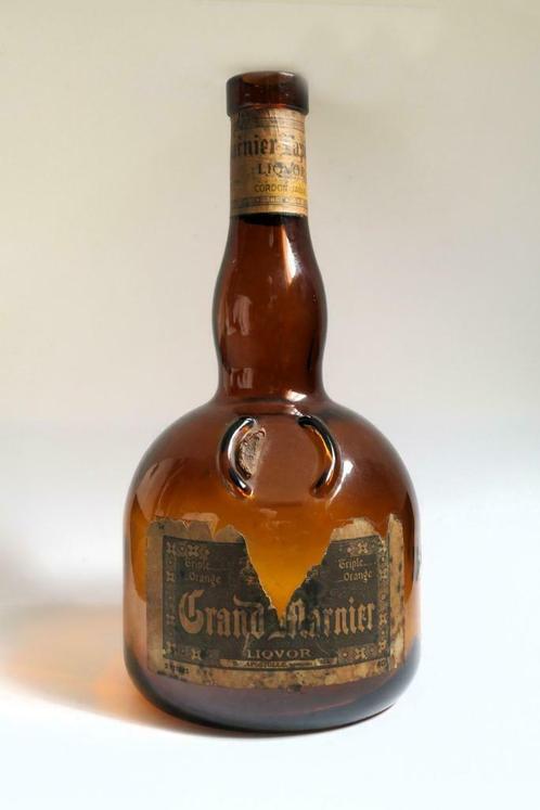 Decoratieve vintage glazen fles Grand Marnier (leeg) 2l, Antiek en Kunst, Curiosa en Brocante, Verzenden