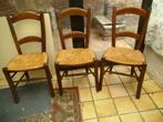 Lot van 3 (keuken)stoelen (MM001), Huis en Inrichting, Stoelen, Riet of Rotan, Drie, Gebruikt, Landelijk