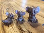 3 Porselein trieste miniatuur muisjes zie beschrijving, Verzamelen, Ophalen of Verzenden, Zo goed als nieuw, Dier