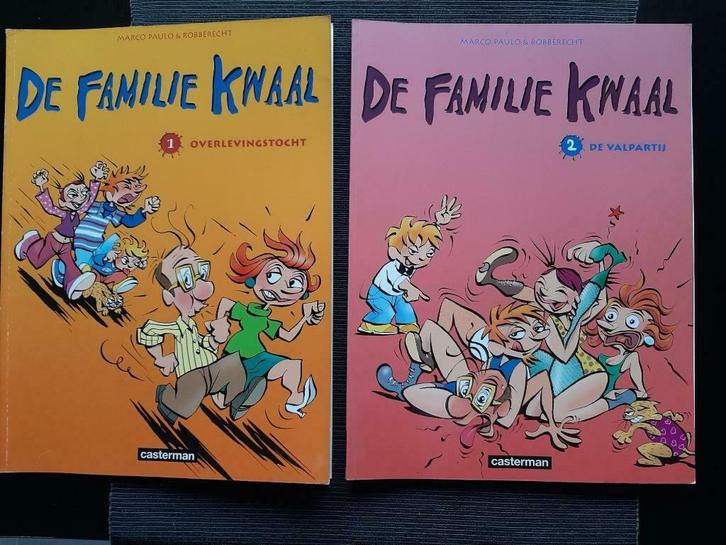 Strips: De Familie Kwaal N1 en N2, Livres, BD, Comme neuf, Plusieurs BD, Enlèvement ou Envoi