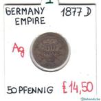 50 pfennig 1877d    duitsland  empire, Postzegels en Munten, Munten | Europa | Euromunten, Duitsland, Ophalen of Verzenden