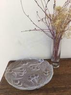 Elégante coupe/assiette en verre dépoli, Antiquités & Art, Enlèvement ou Envoi