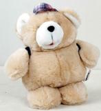 peluche - peluche : Ours avec casquette & sac à dos, Enlèvement ou Envoi, Comme neuf, Ours