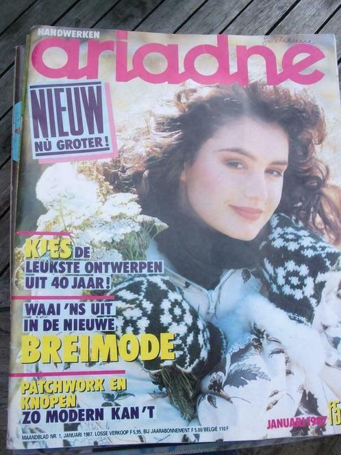 Vintage magazines Ariadne Handwerken - 1986 - 1987 - 1988, Boeken, Hobby en Vrije tijd, Gelezen, Breien en Haken, Ophalen of Verzenden